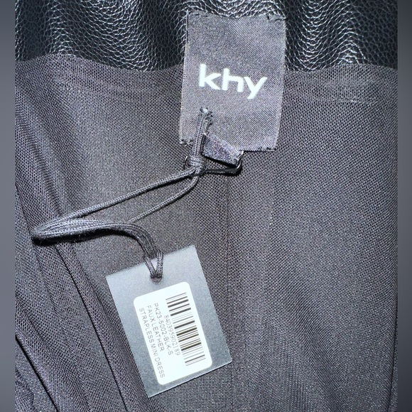 Khy black faux leathered mini dress. - Picture 5 of 14